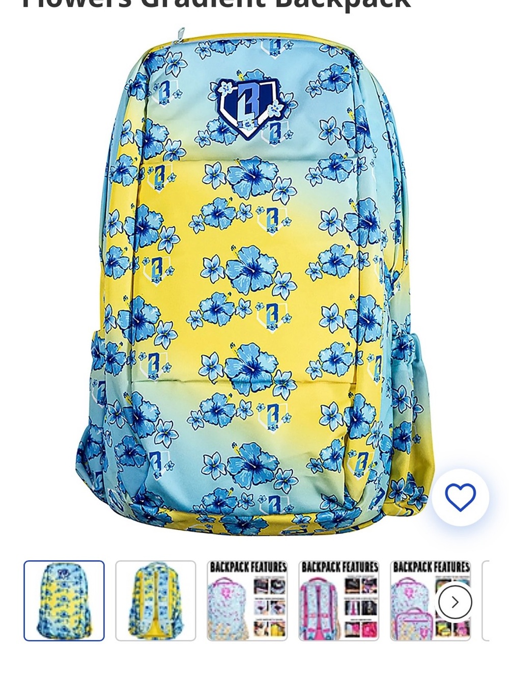 Baseball Lifestyle 101 Field Of Flowers Gradient Backpack